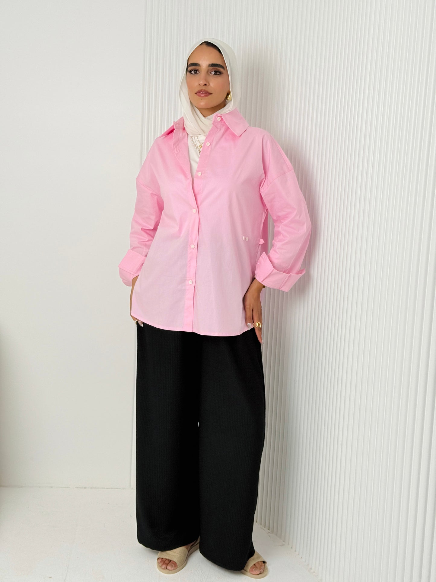 Pink Poplin Shirt