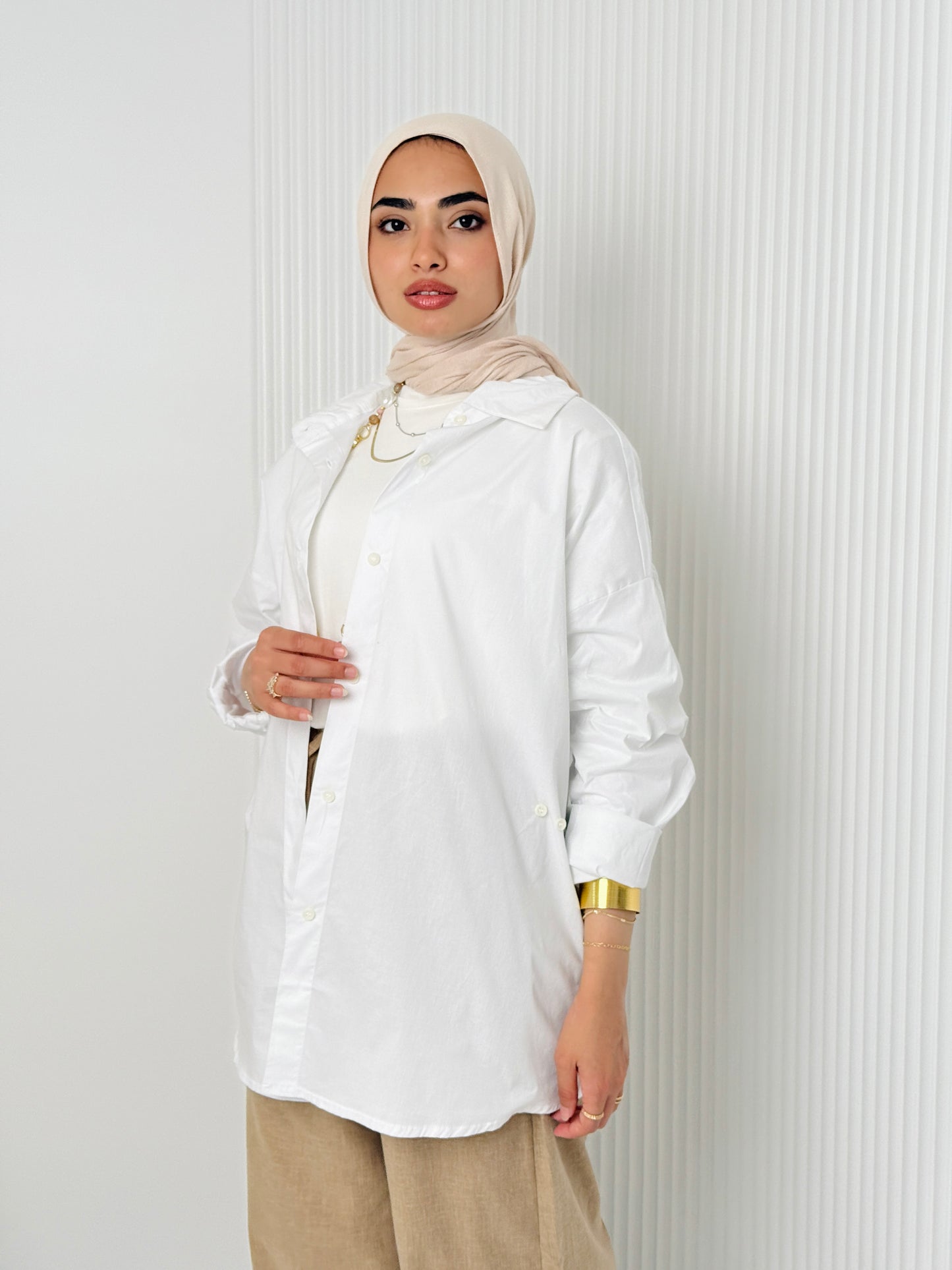 White Poplin Shirt