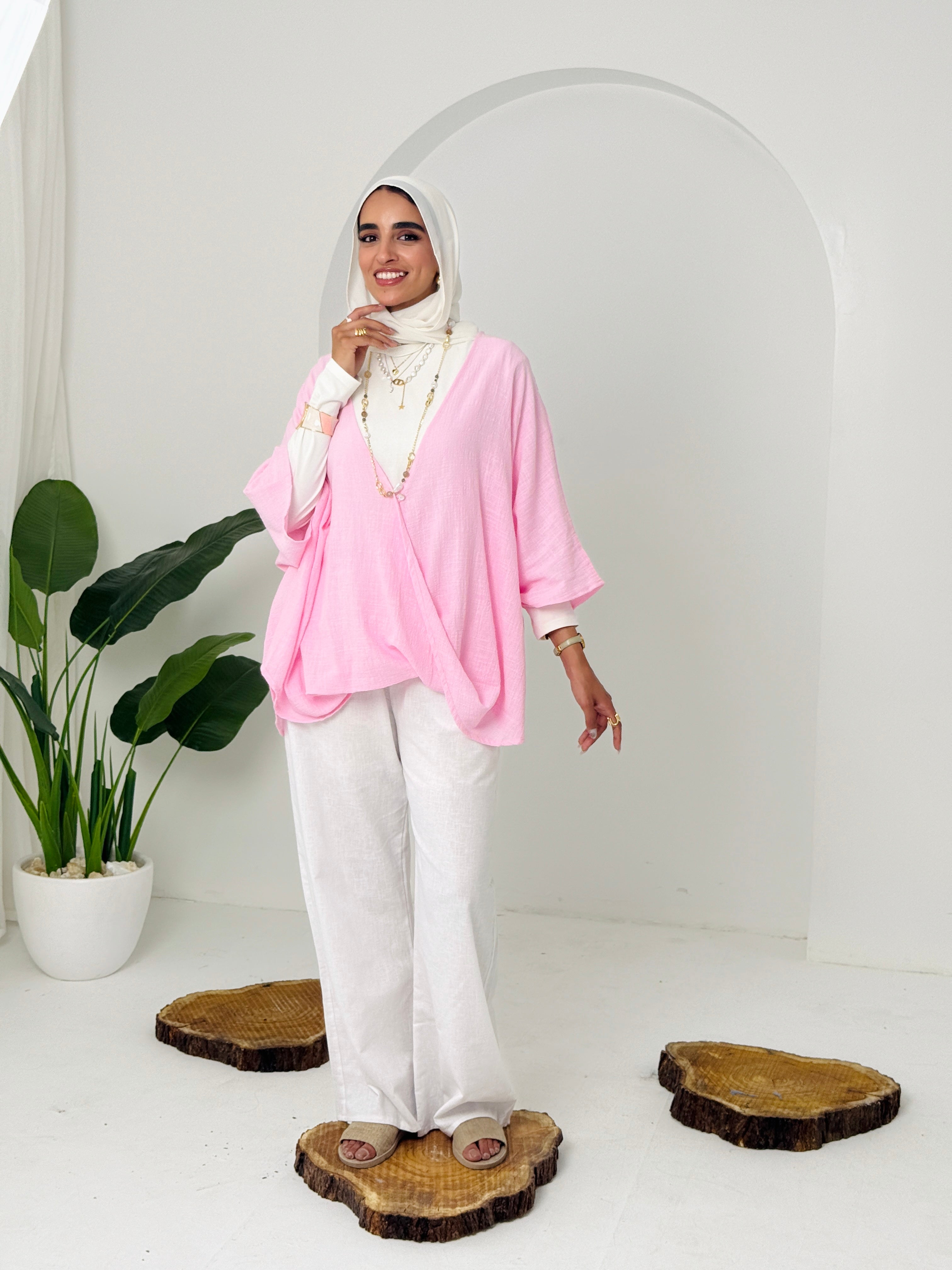 Qurwazih Top In Pink