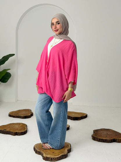 Qurwazih Top In Fucshia