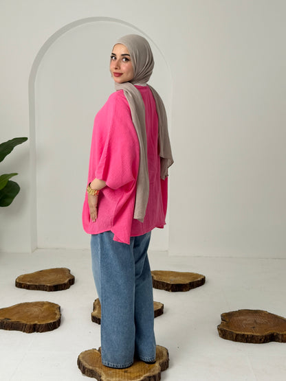 Qurwazih Top In Fucshia