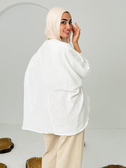 Qurwazih Top In White