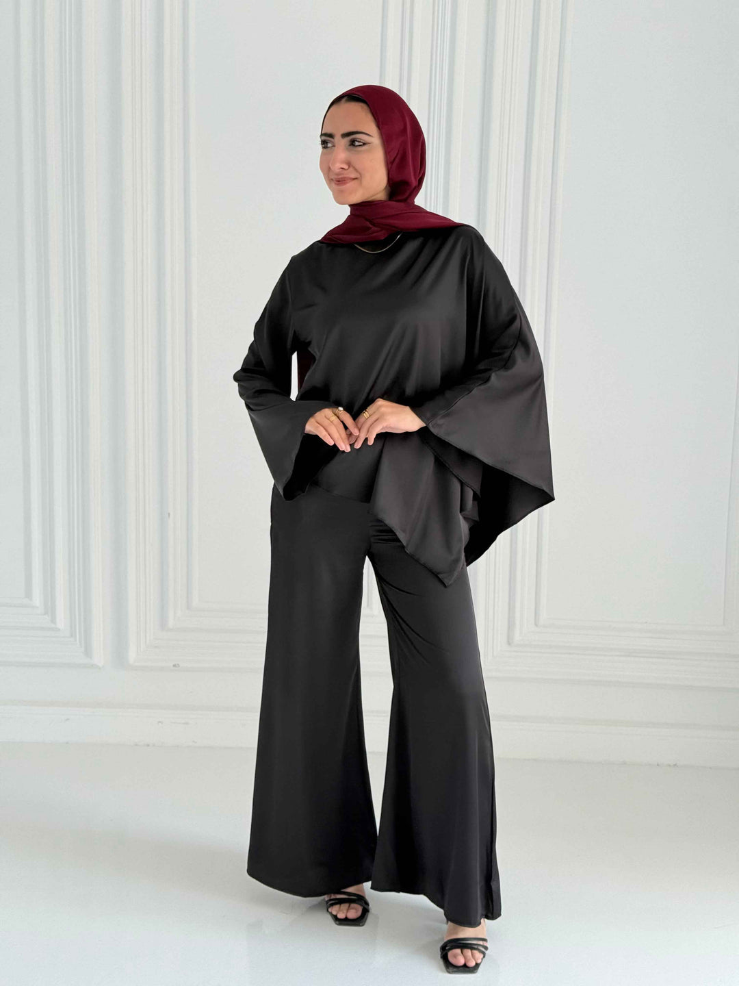 Satin Pants In Black