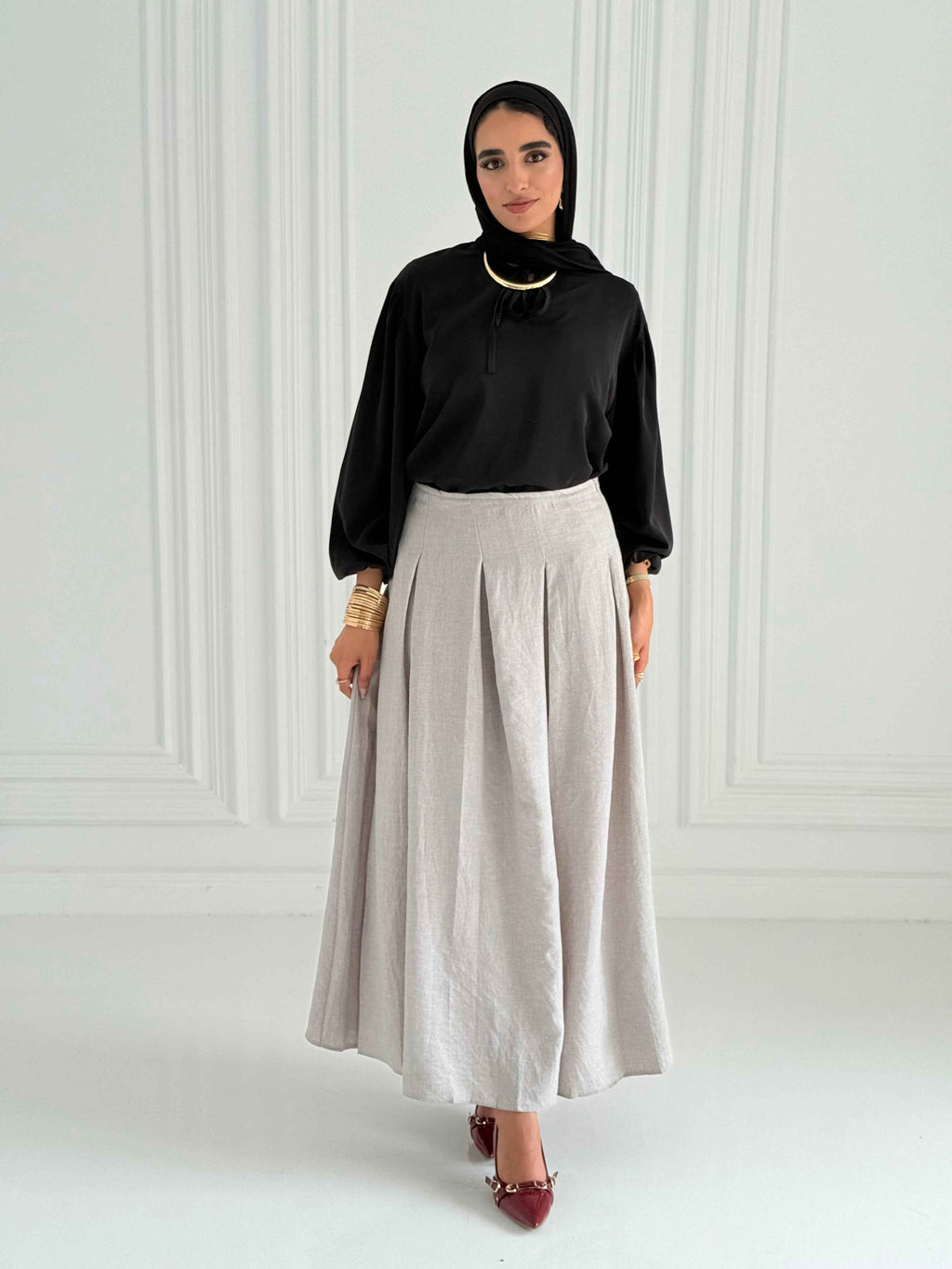 Darts Skirt In Grey