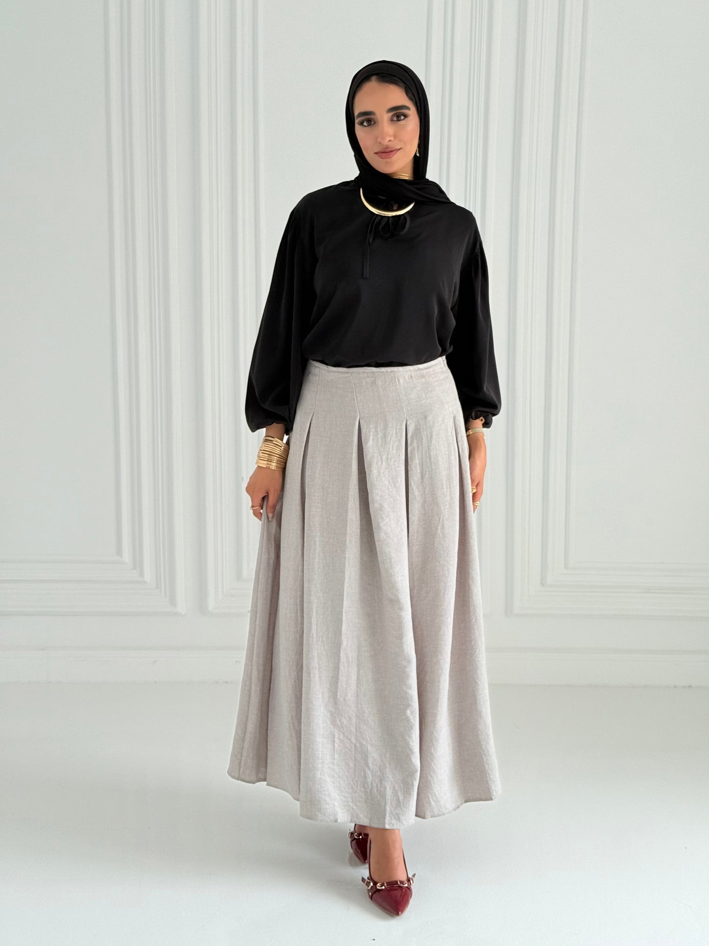 Darts Skirt In Grey