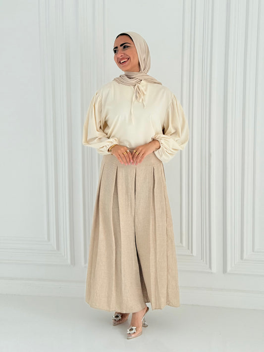 Darts Skirt In Beige