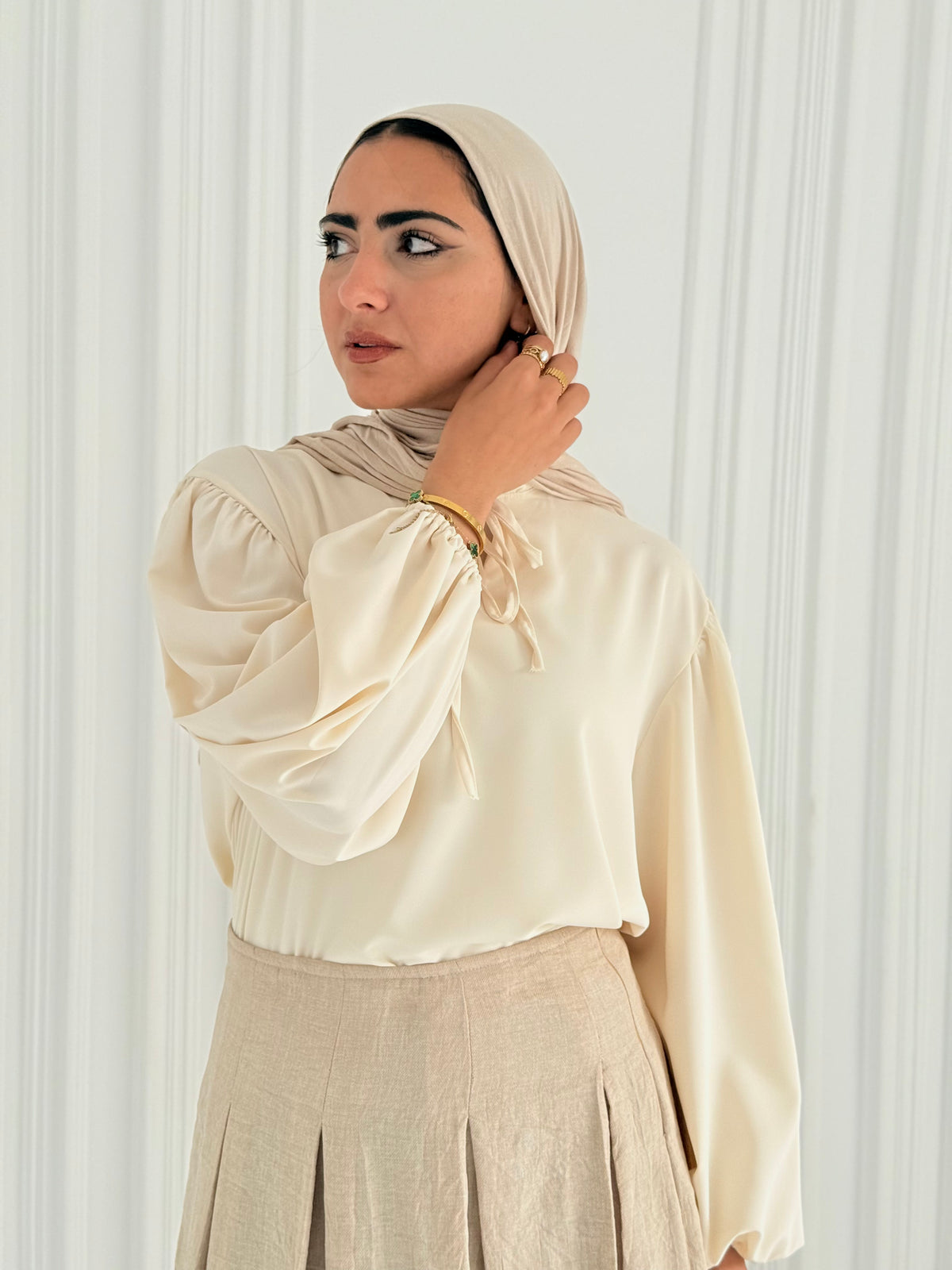Geska blouse in beige