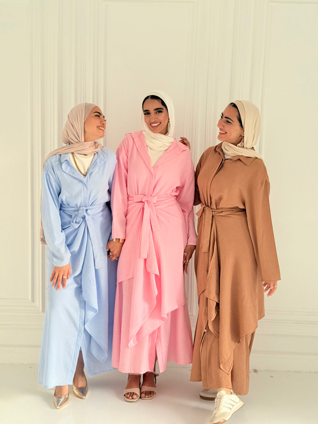 Extension Long Shirt Dress In Sky-Blue