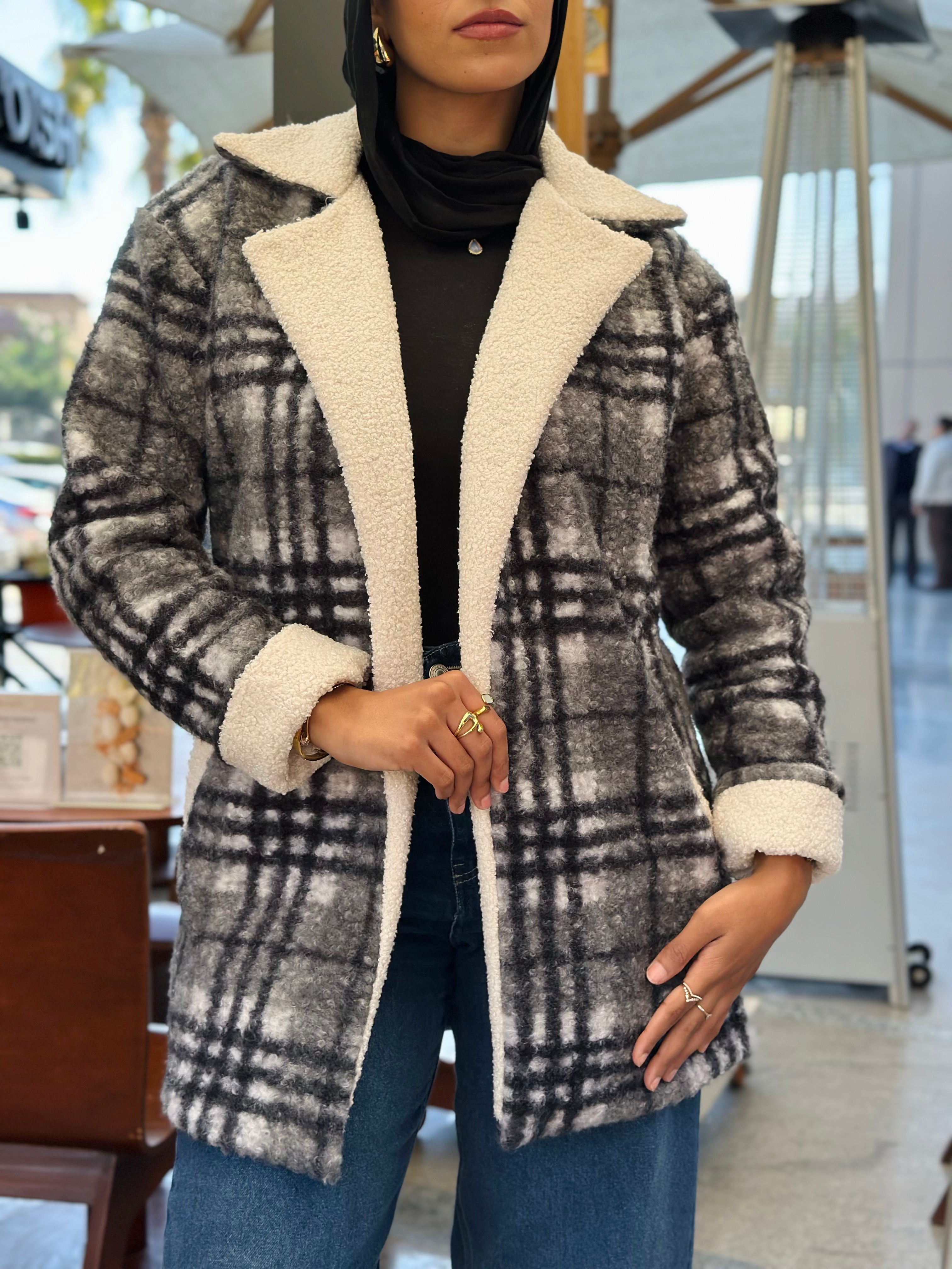 Checkered Jacket — Grey