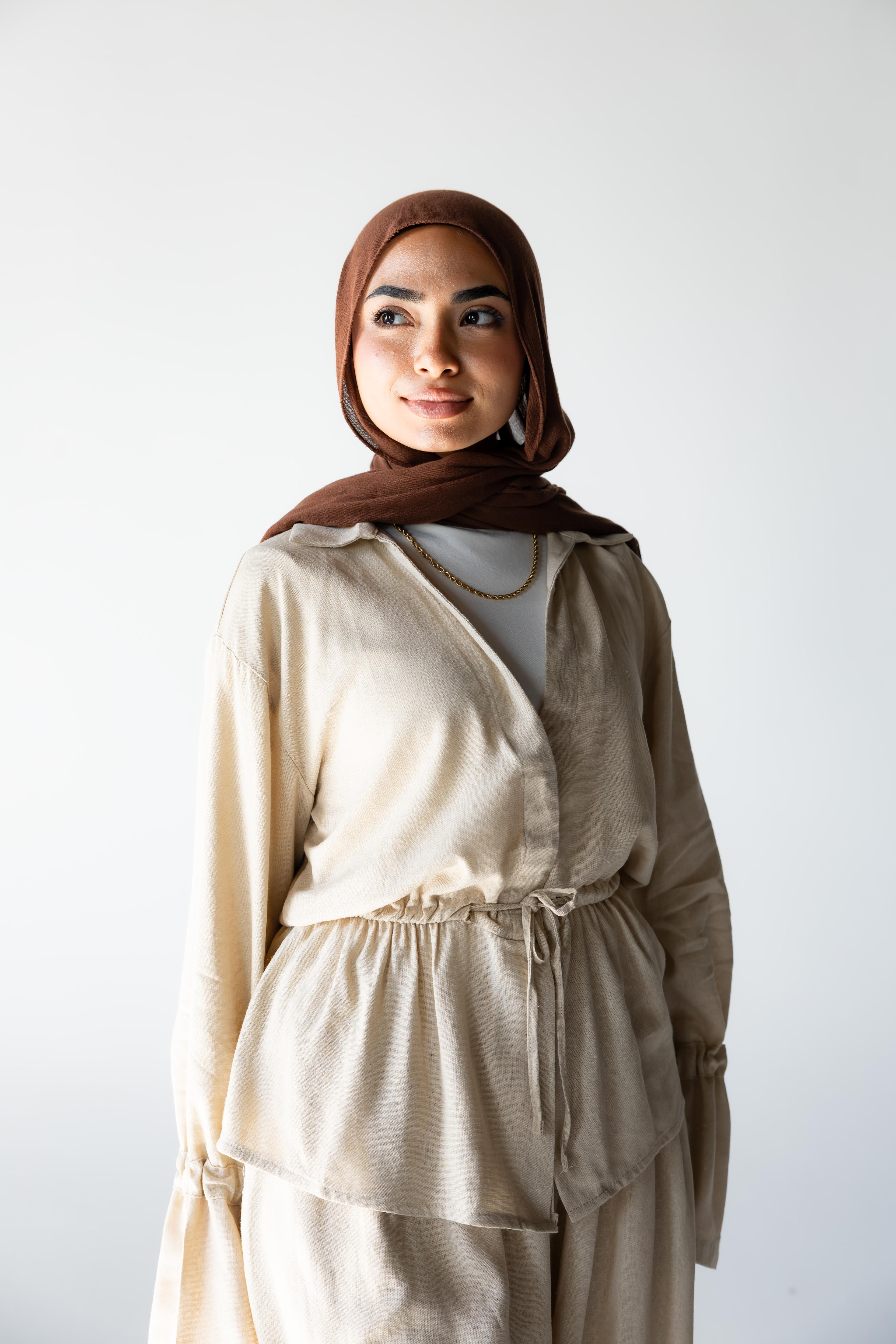 Tie-Up Set — Beige