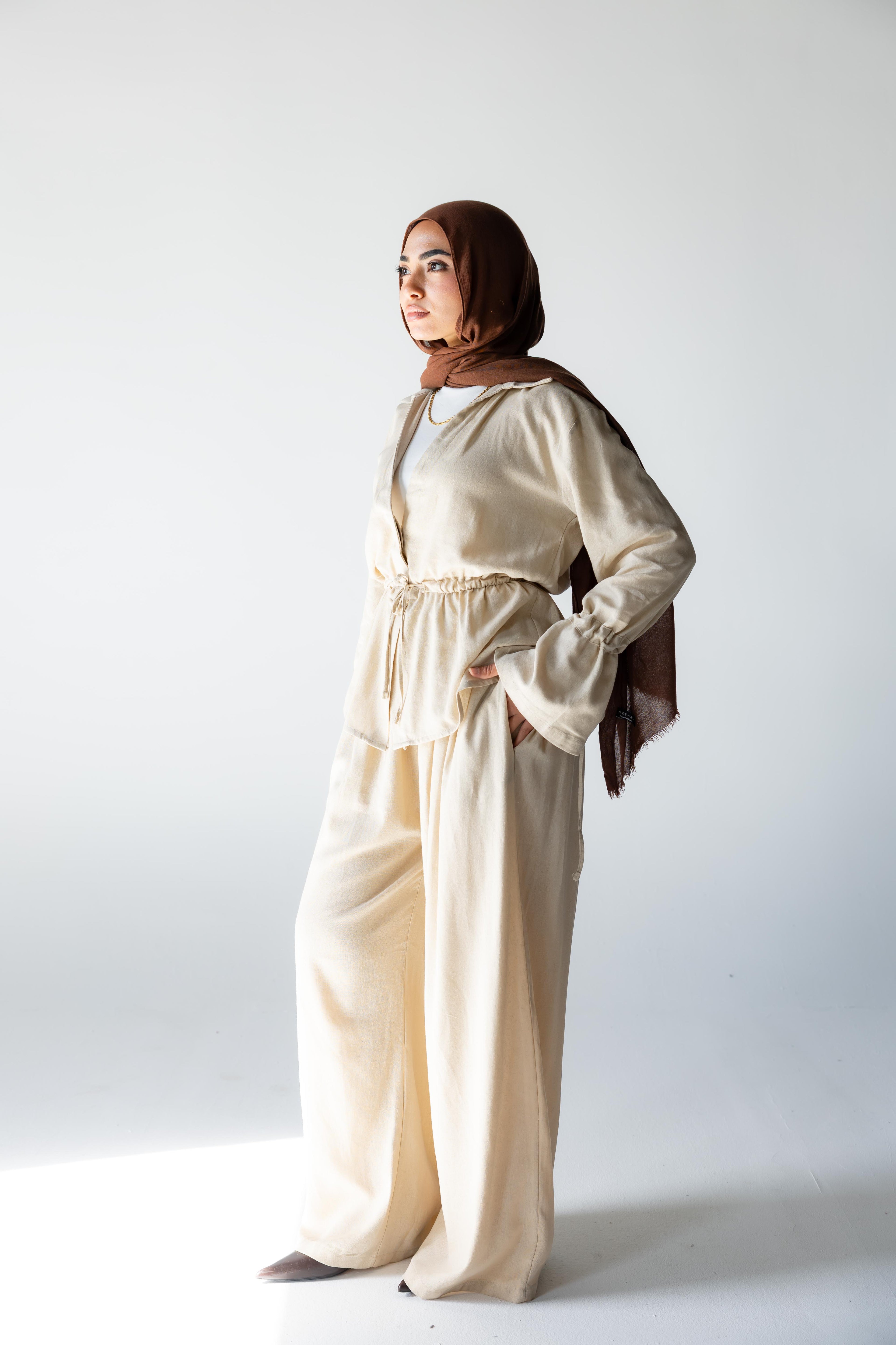 Tie-Up Set — Beige