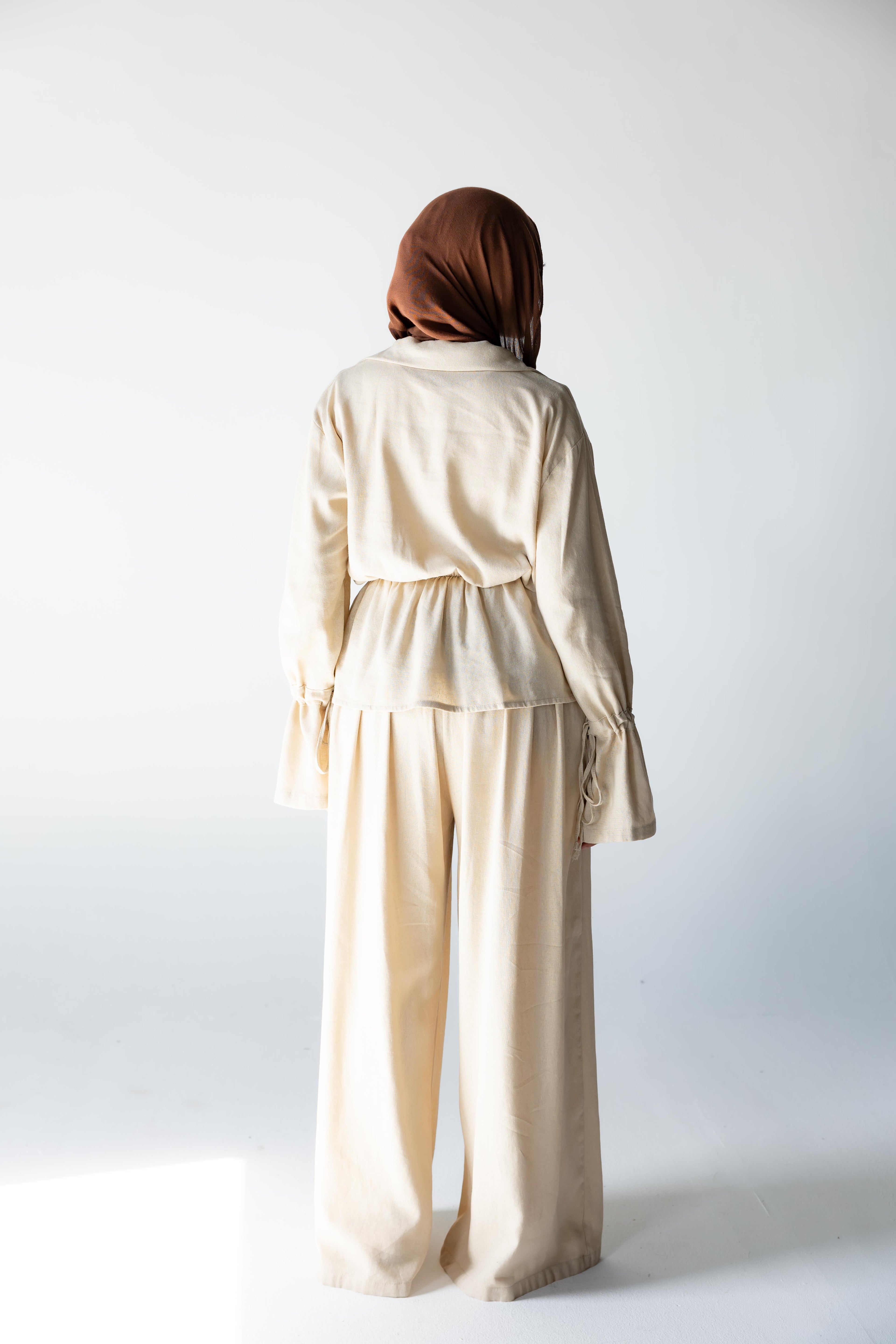 Tie-Up Set — Beige