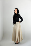 Petal Flow Skirt — Greige