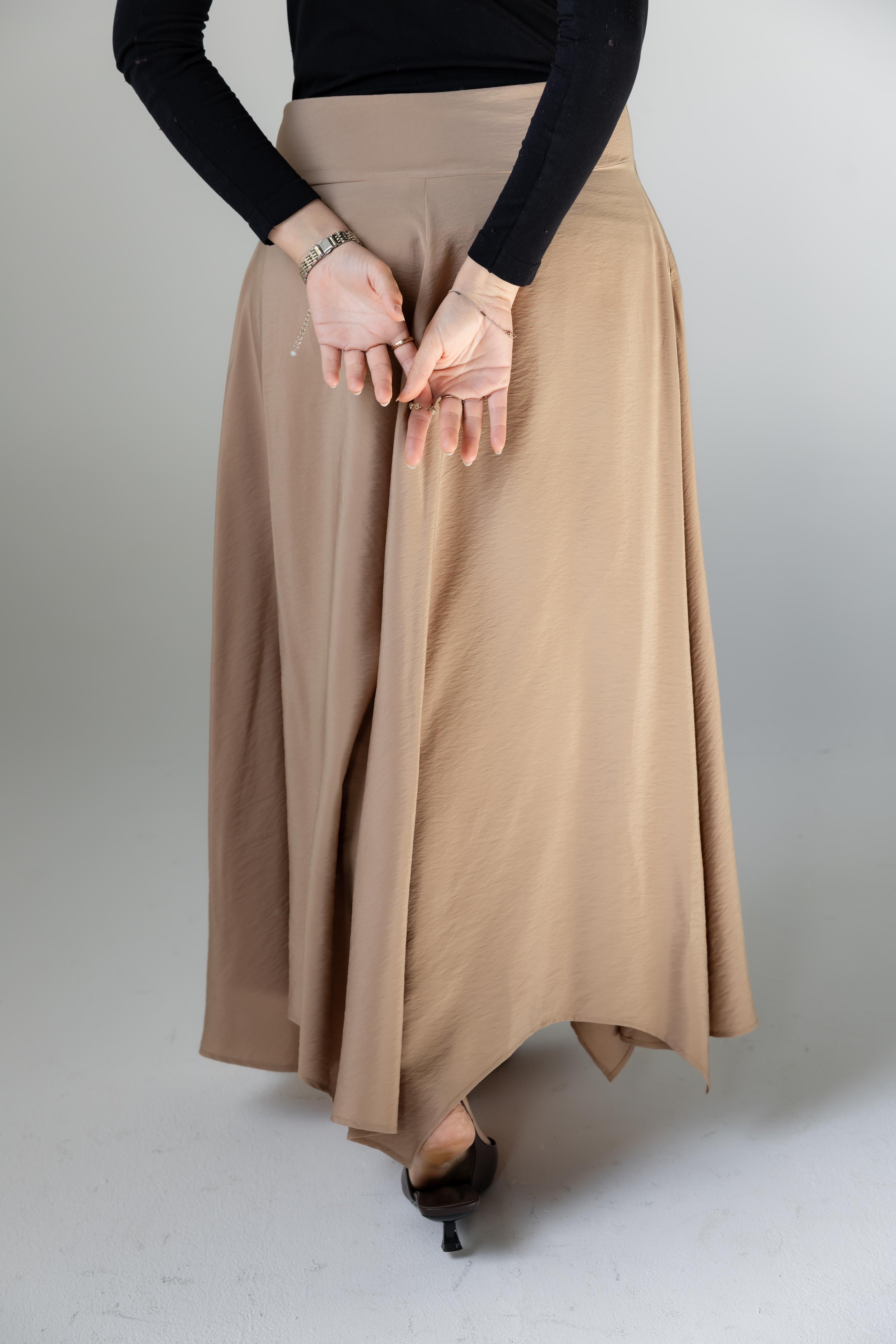 Petal Flow Skirt — Beige