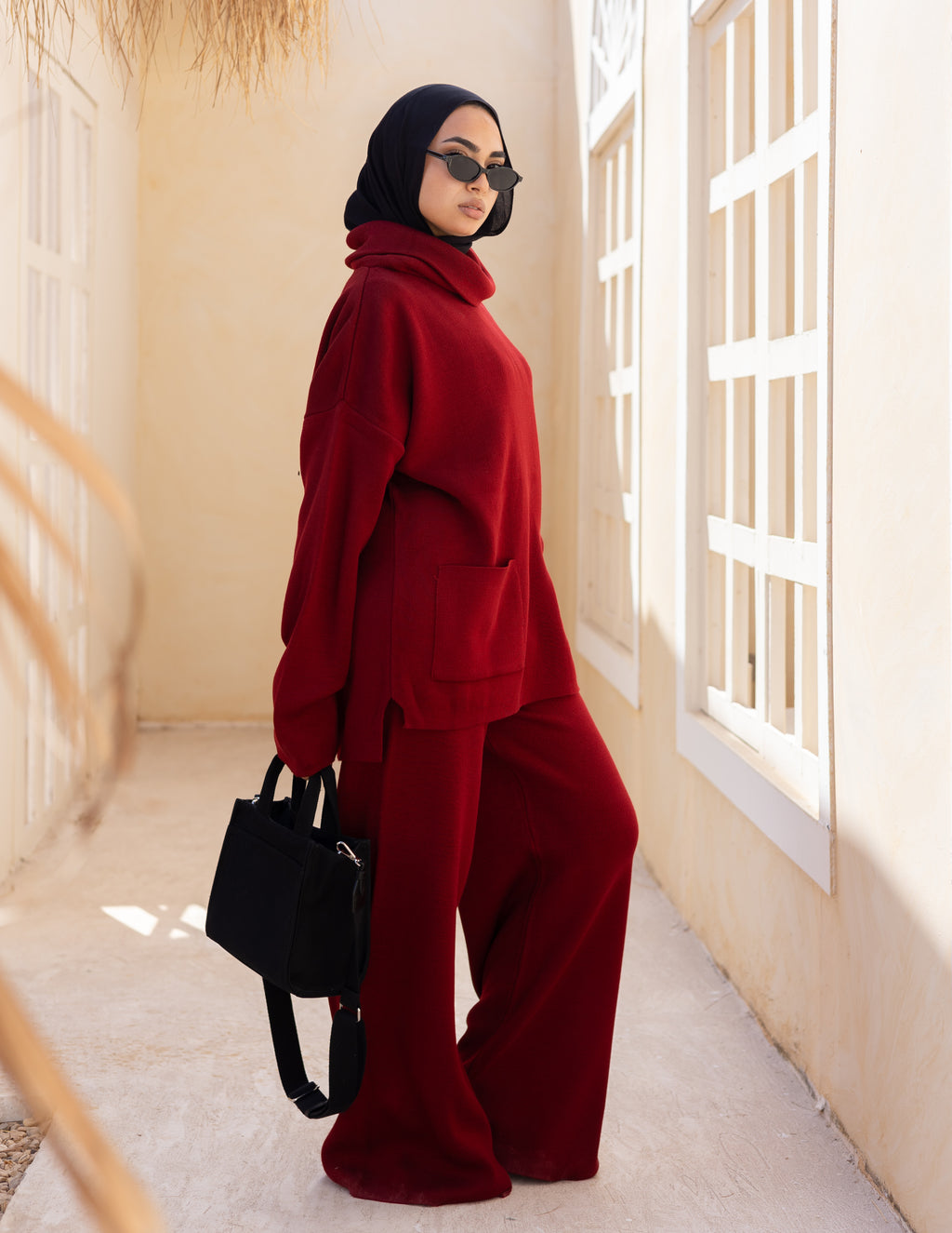 Lune Set — Maroon