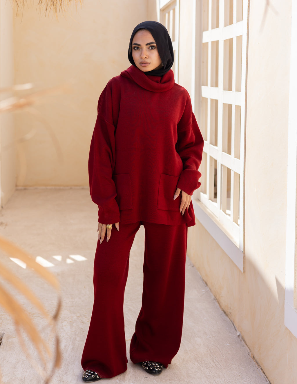 Lune Set — Maroon