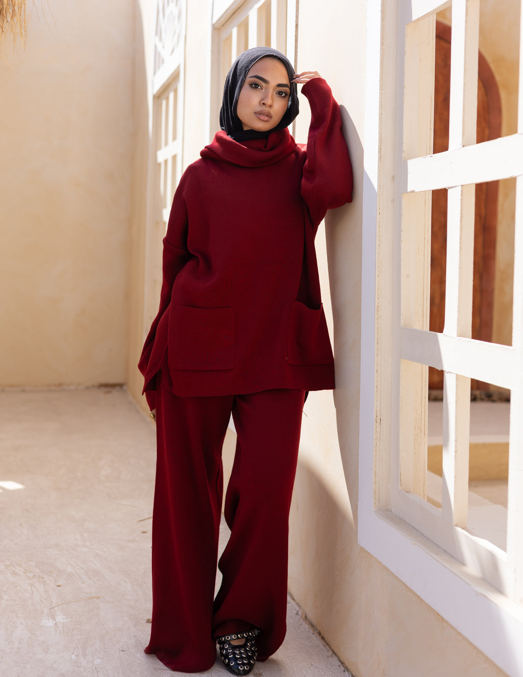 Lune Set — Maroon