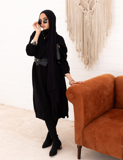 Basic Knitted Dress — Black