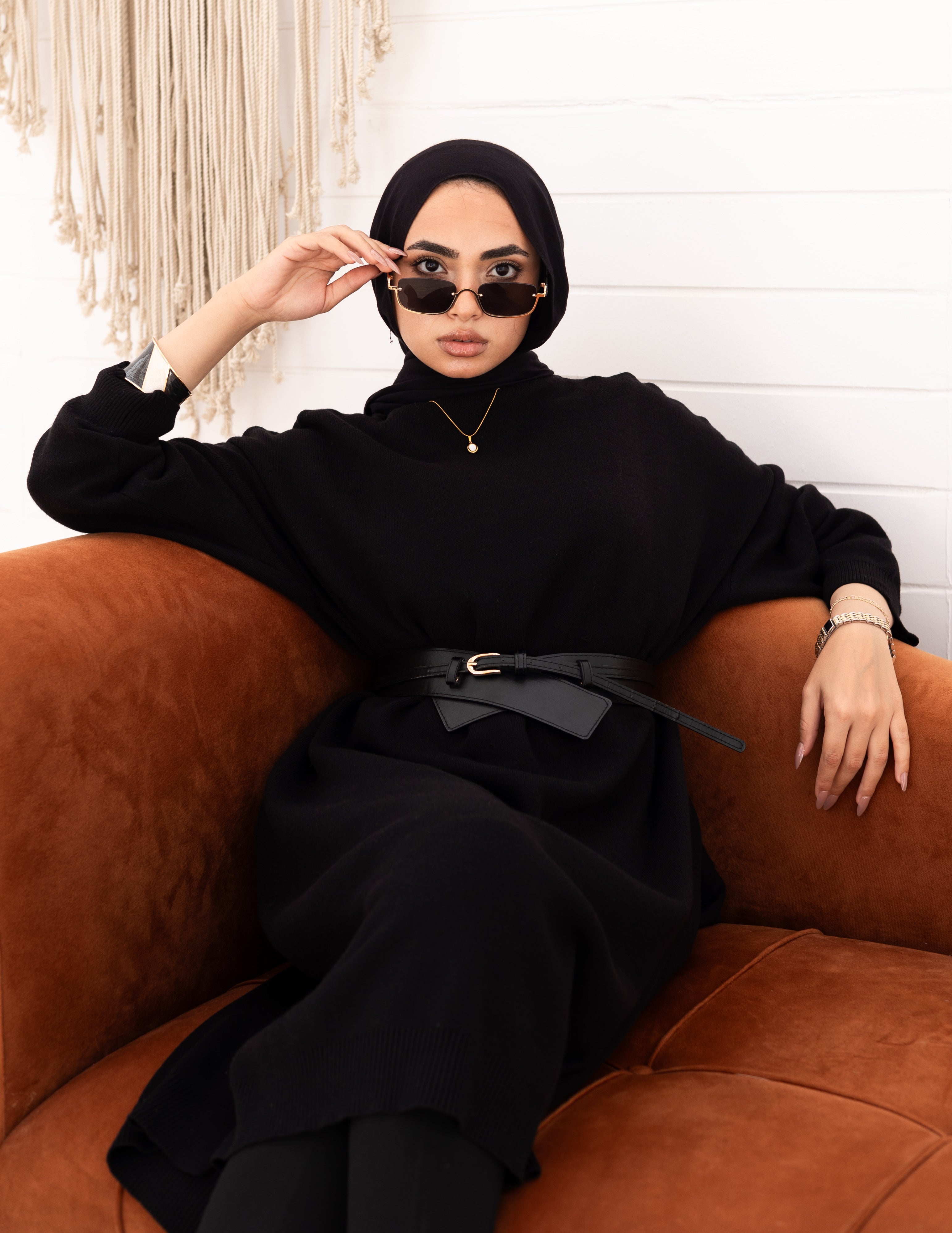 Basic Knitted Dress — Black