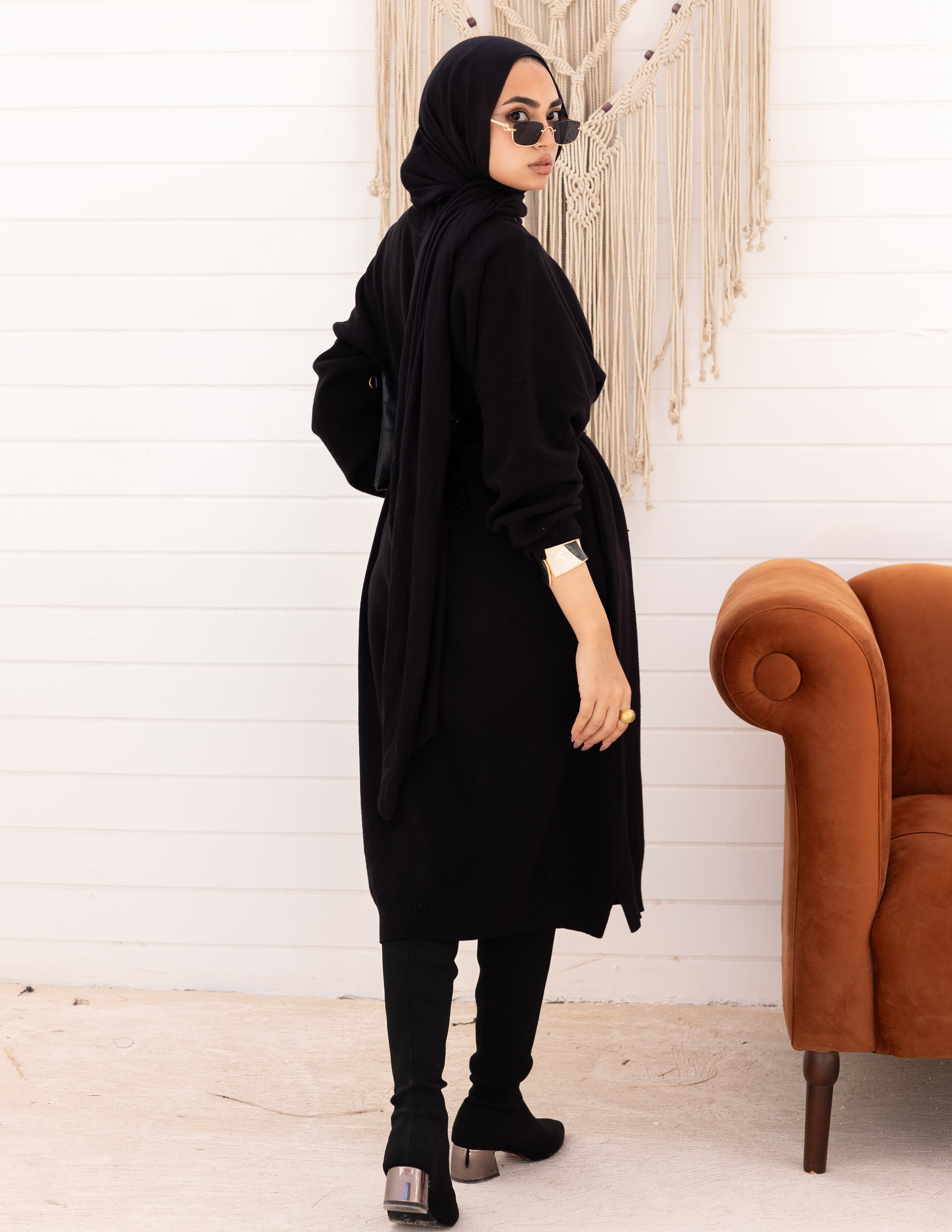 Basic Knitted Dress — Black