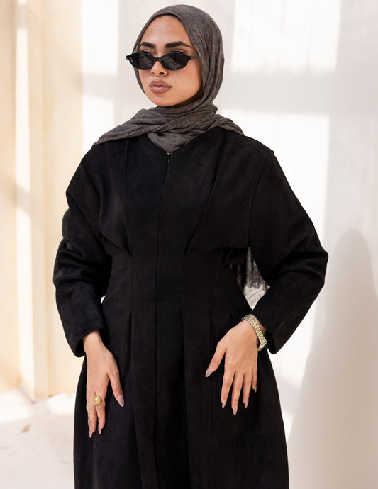 Soft Darts Dress — Black