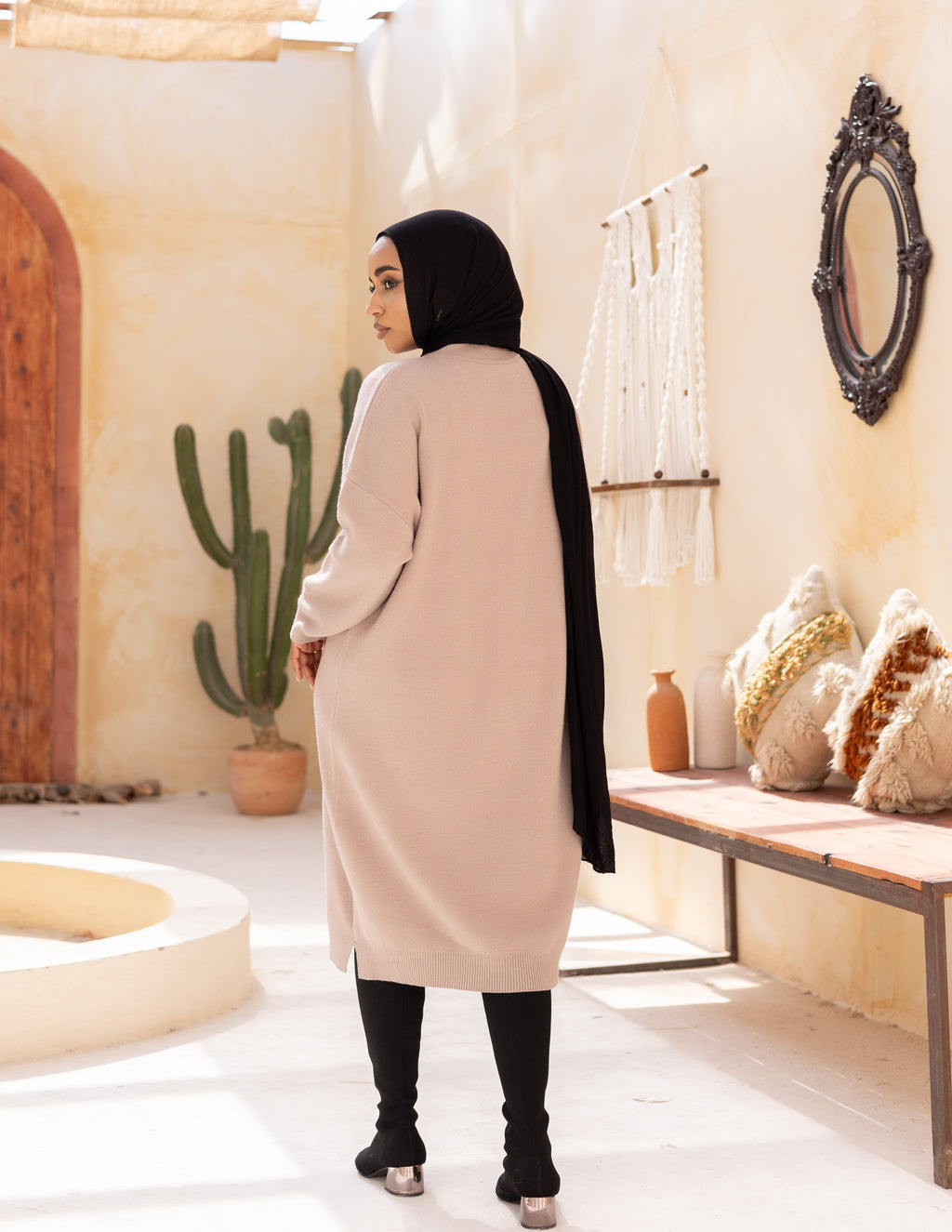 Basic Knitted Dress — Warm Beige