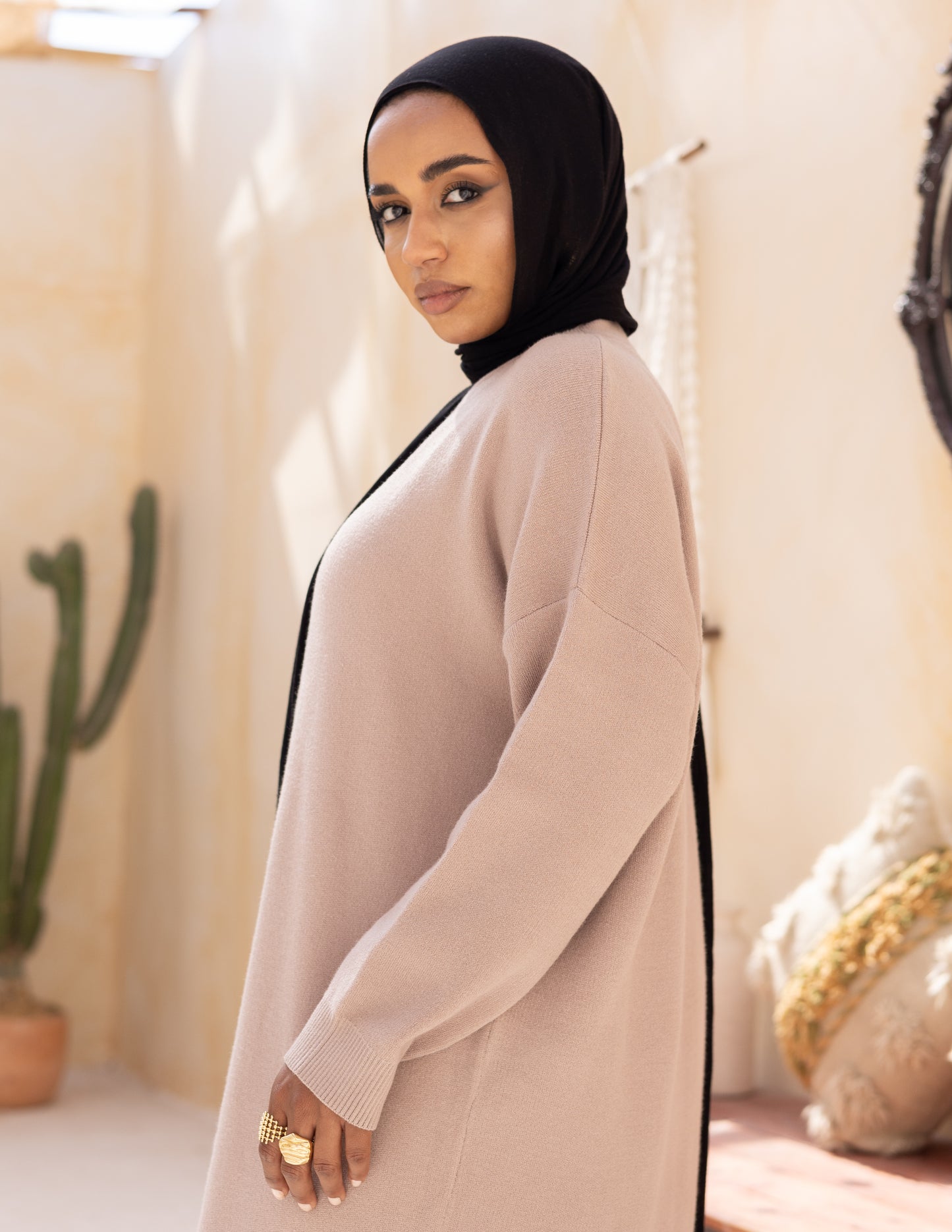 Basic Knitted Dress — Warm Beige