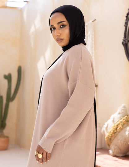 Basic Knitted Dress — Warm Beige