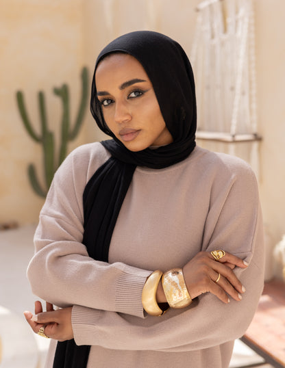 Basic Knitted Dress — Warm Beige