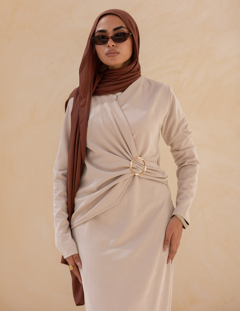 Belle Dress — Beige