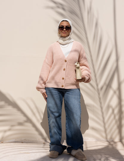 Aura Sweater — Powder Pink