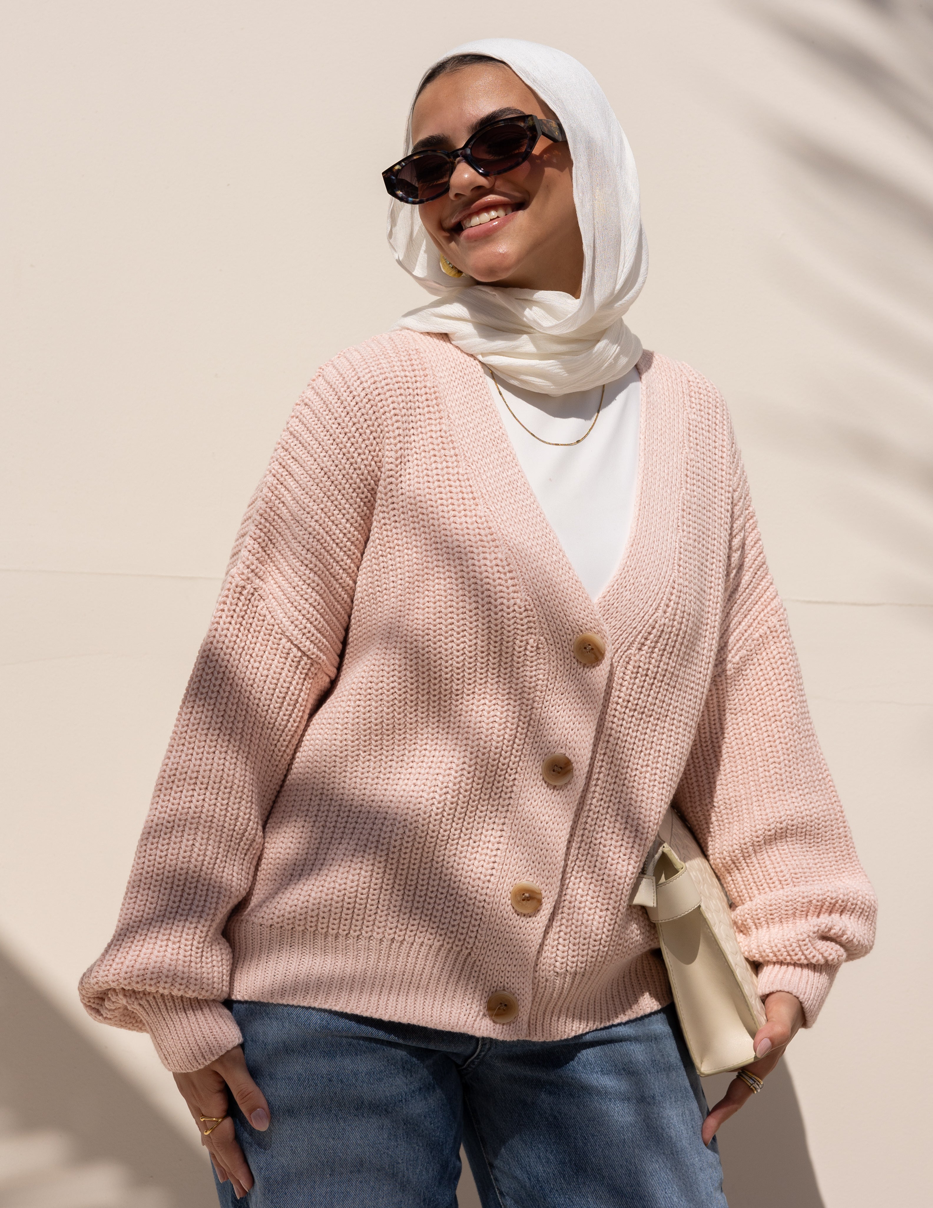 Aura Sweater — Powder Pink