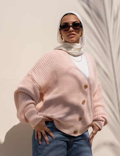 Aura Sweater — Powder Pink