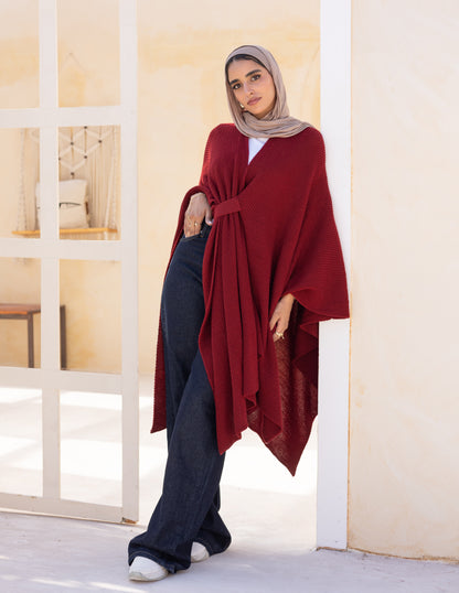 Elle Cape — Maroon