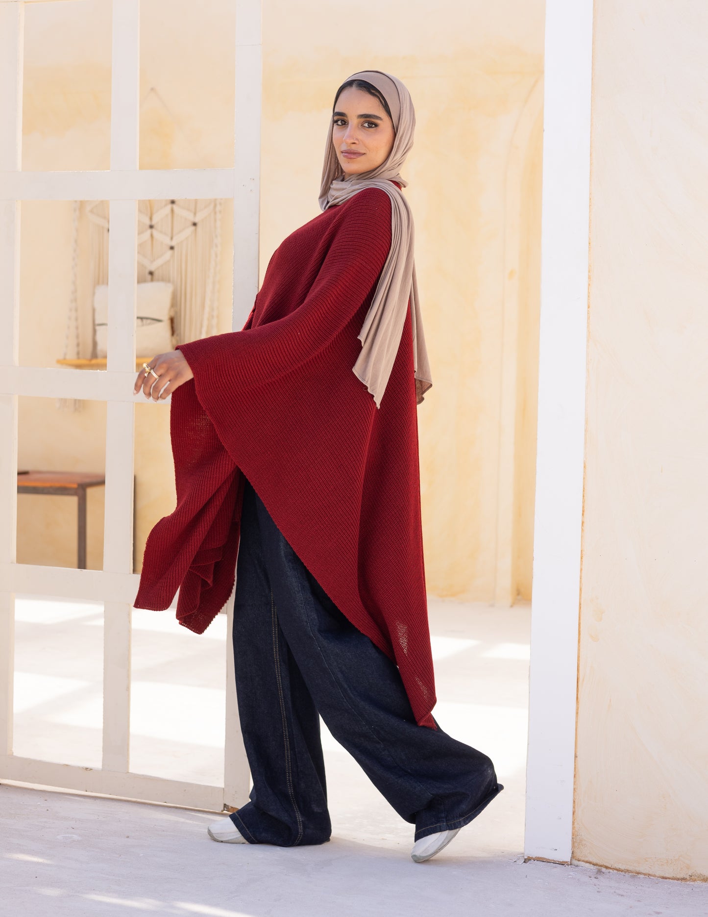 Elle Cape — Maroon