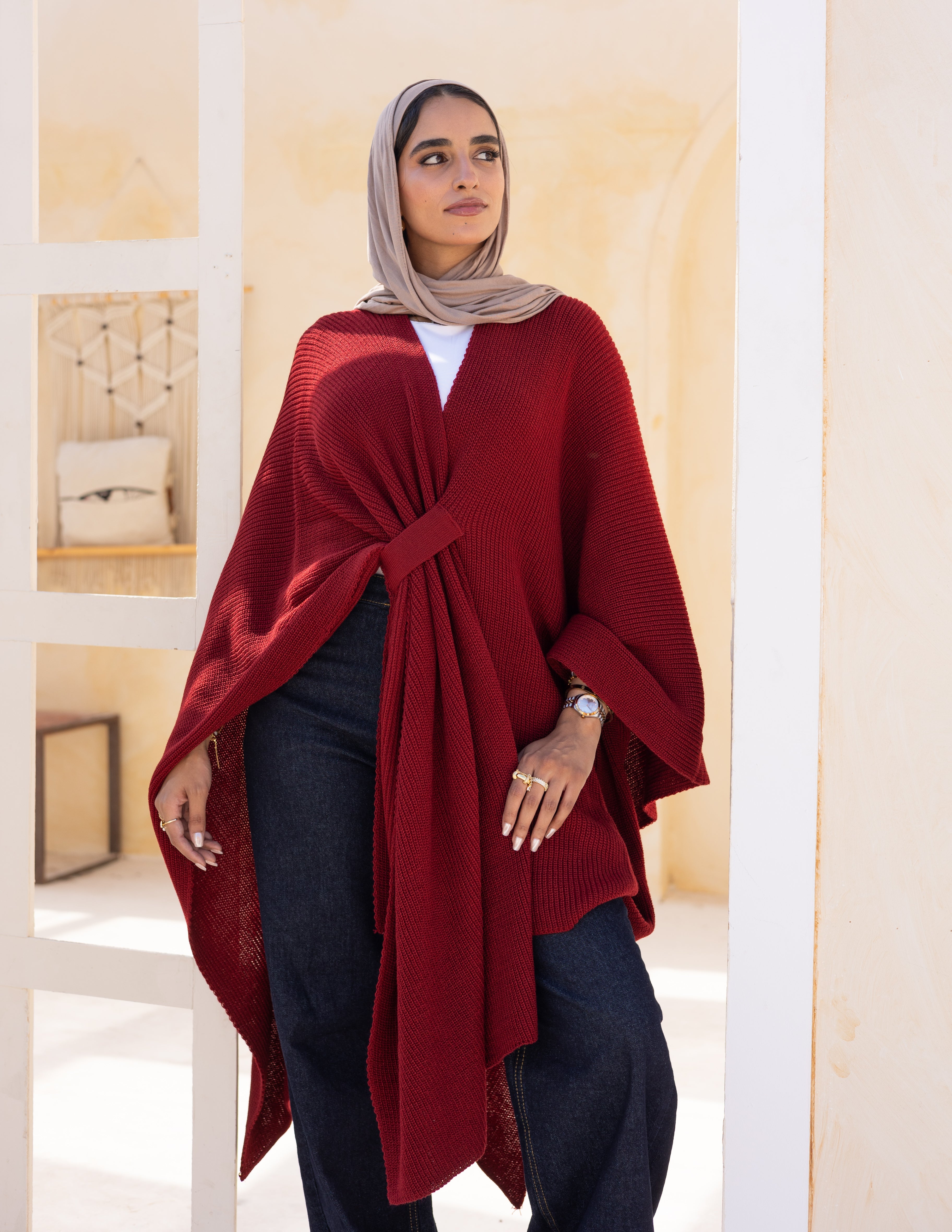 Elle Cape — Maroon