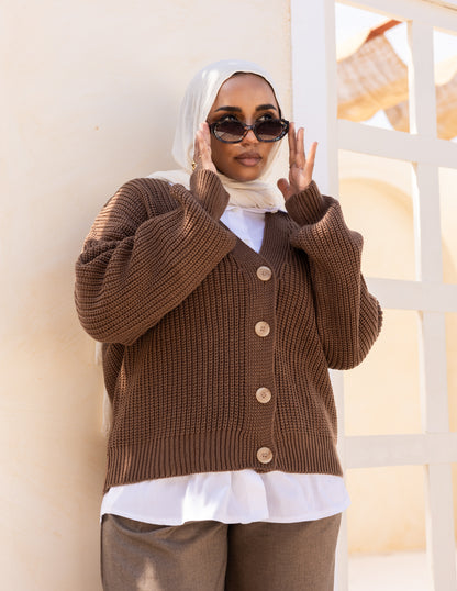 Aura Sweater — Chocolate Brown