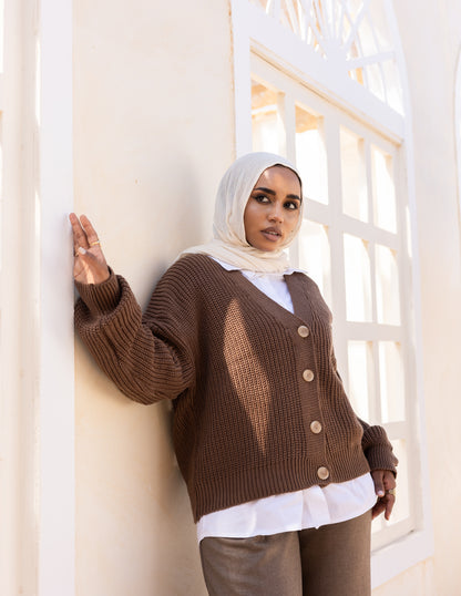 Aura Sweater — Chocolate Brown