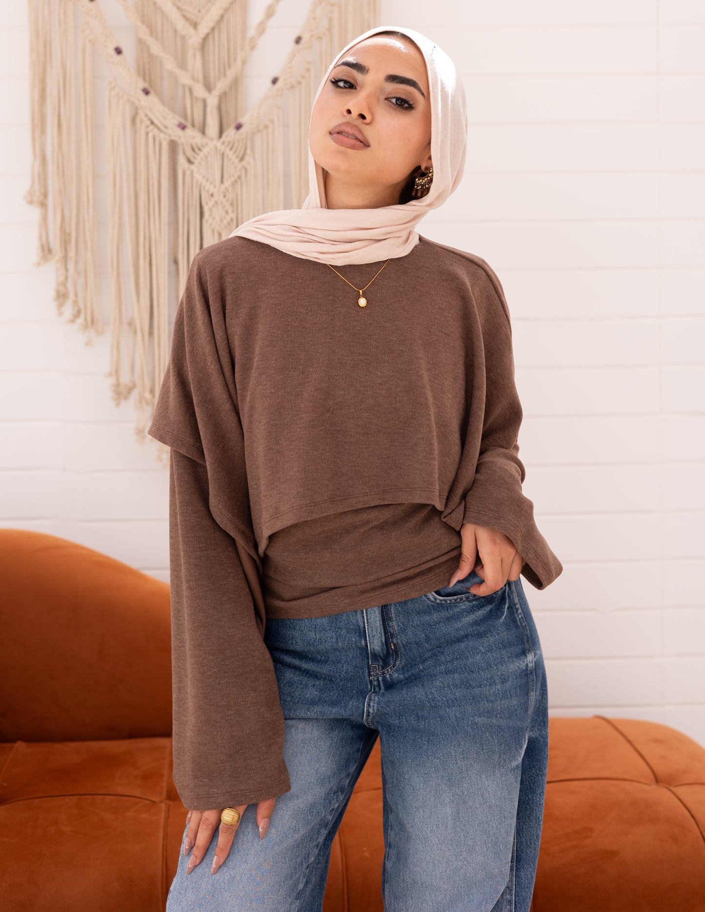 The Knyt. Top — Brown