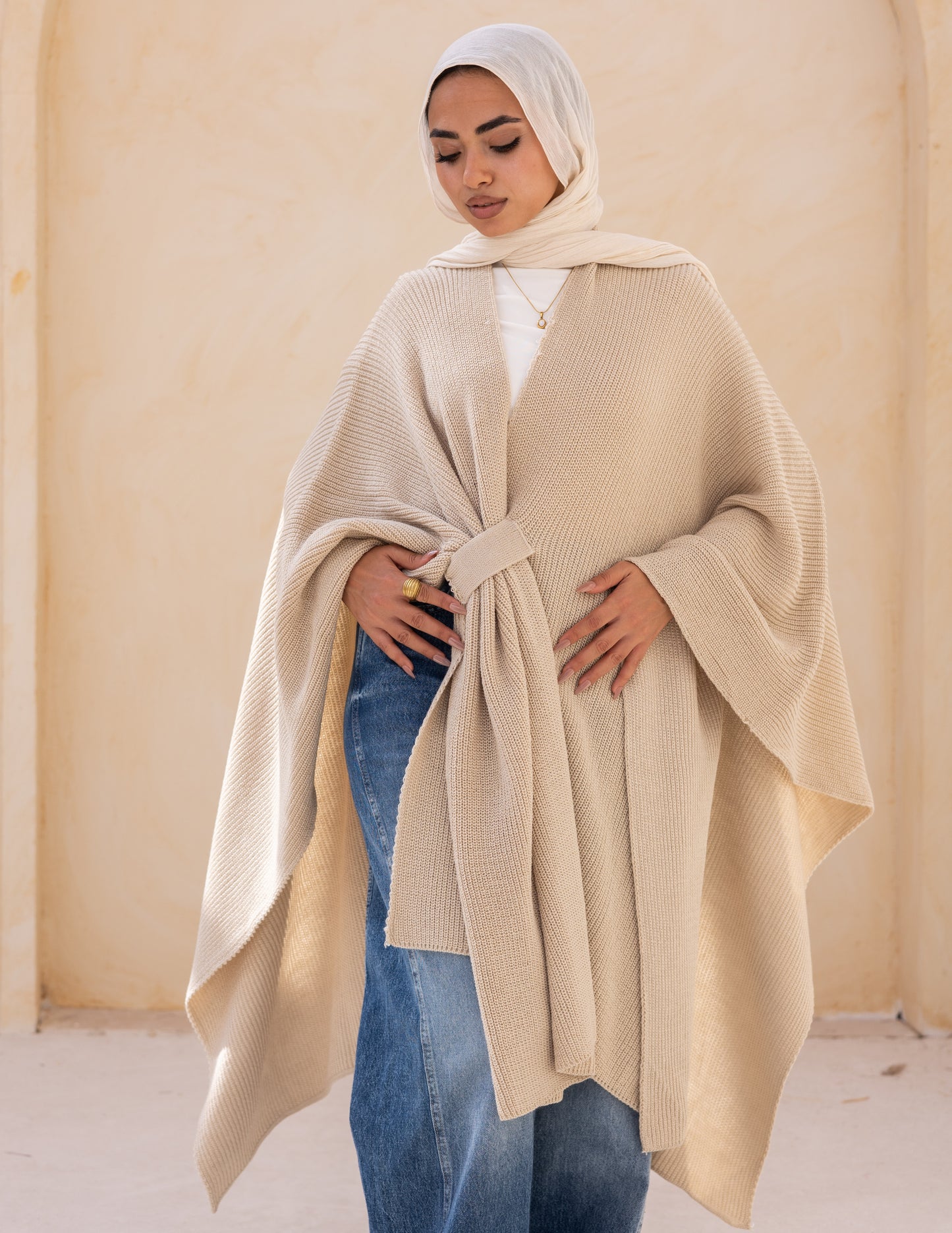 Elle Cape — Beige