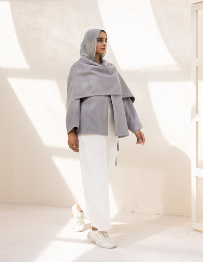 Noya Cape Coat — Grey