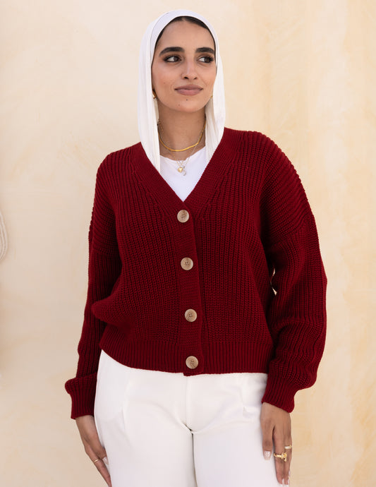 Aura Sweater — Maroon