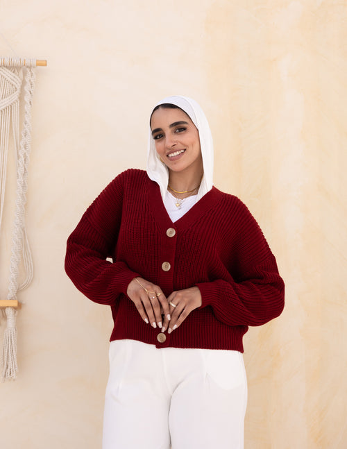 Aura Sweater — Maroon