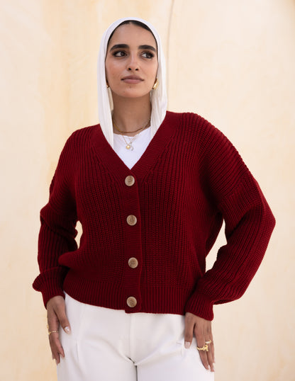 Aura Sweater — Maroon