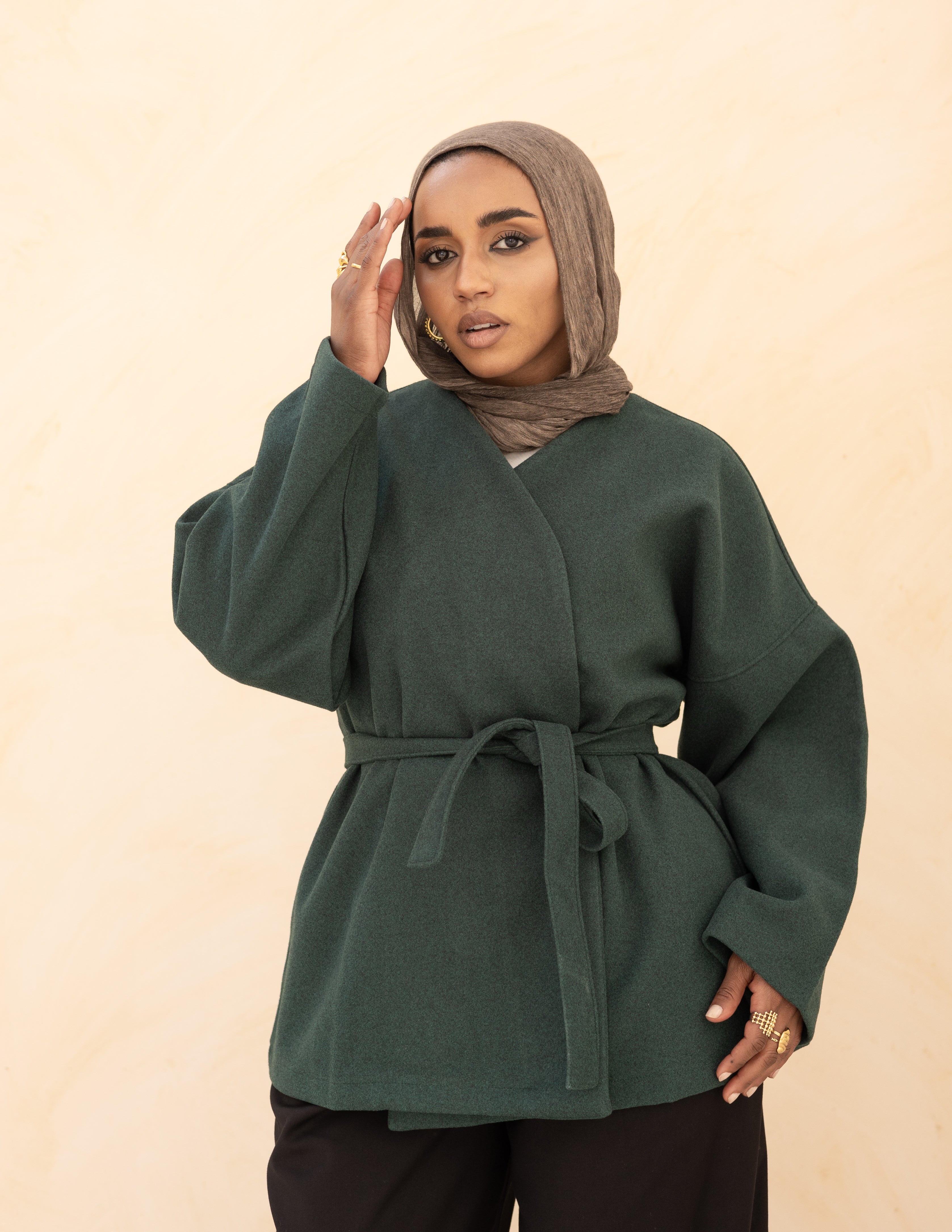 Alma Coat — Emerald Green