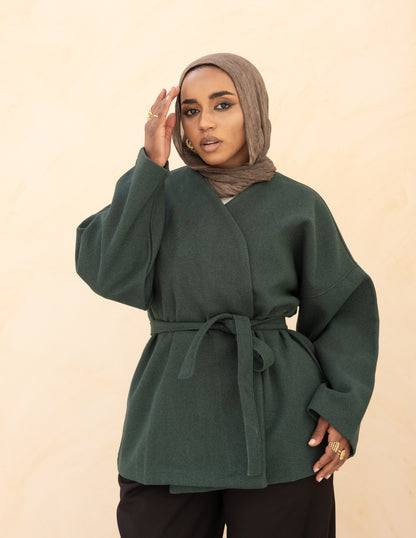 Alma Coat — Emerald Green
