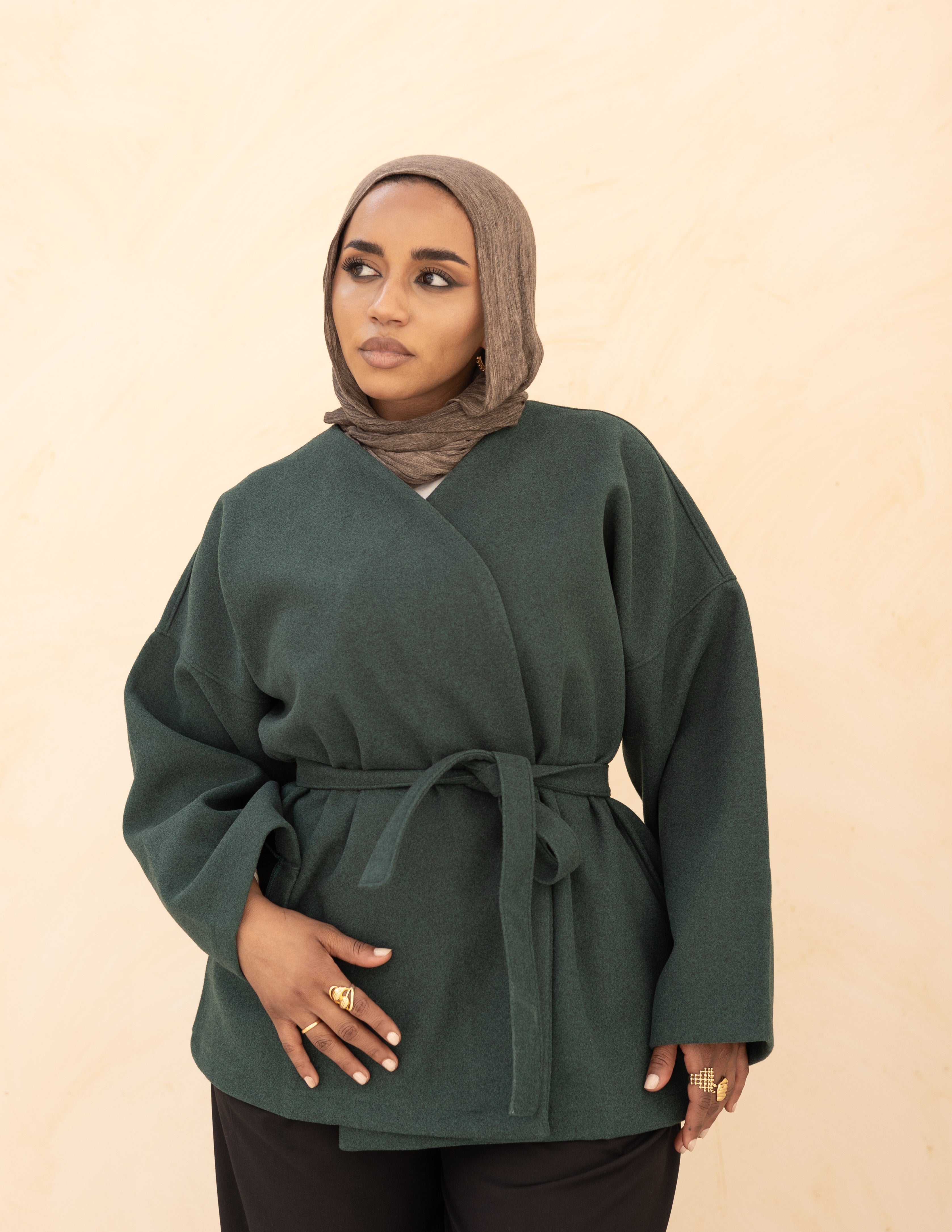 Alma Coat — Emerald Green