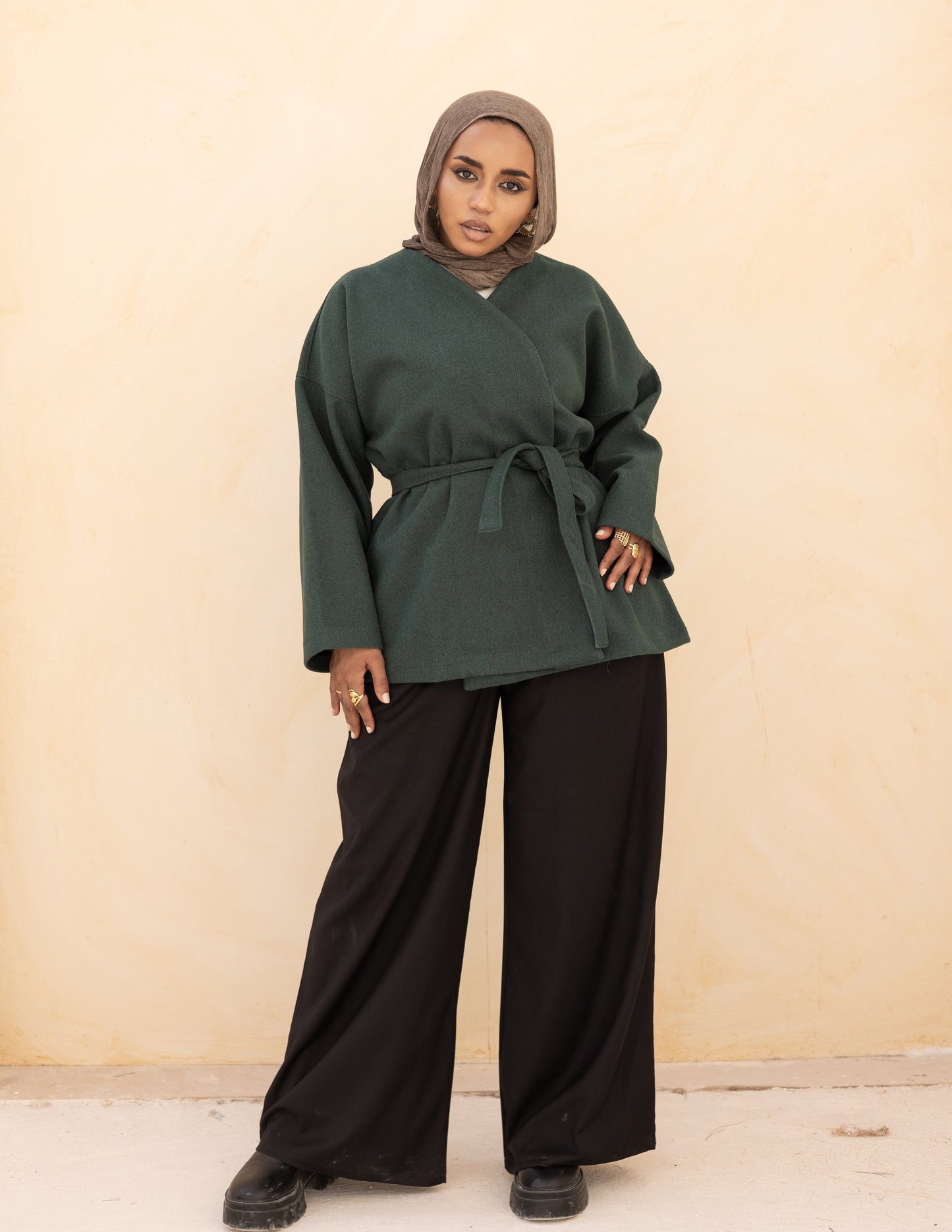 Alma Coat — Emerald Green