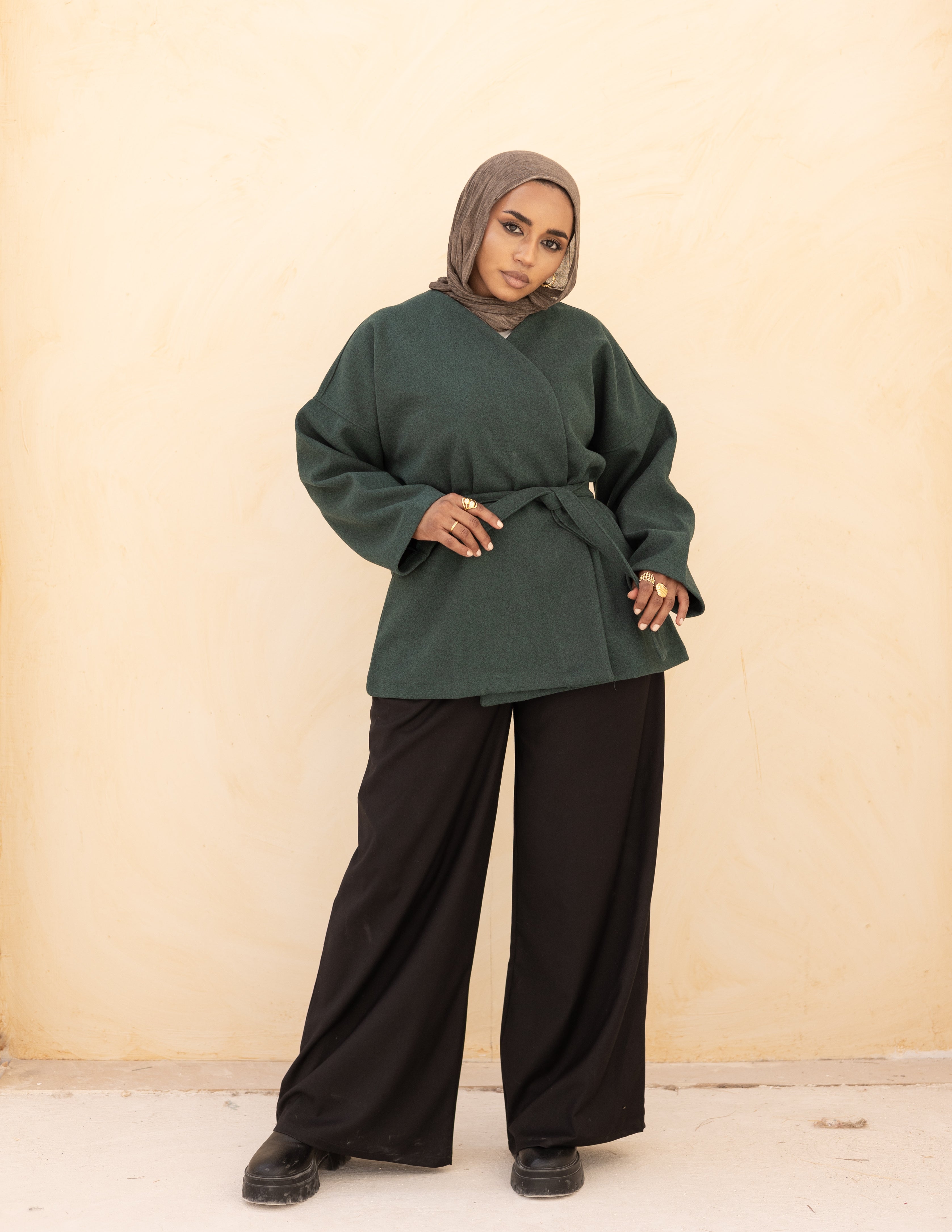 Alma Coat — Emerald Green