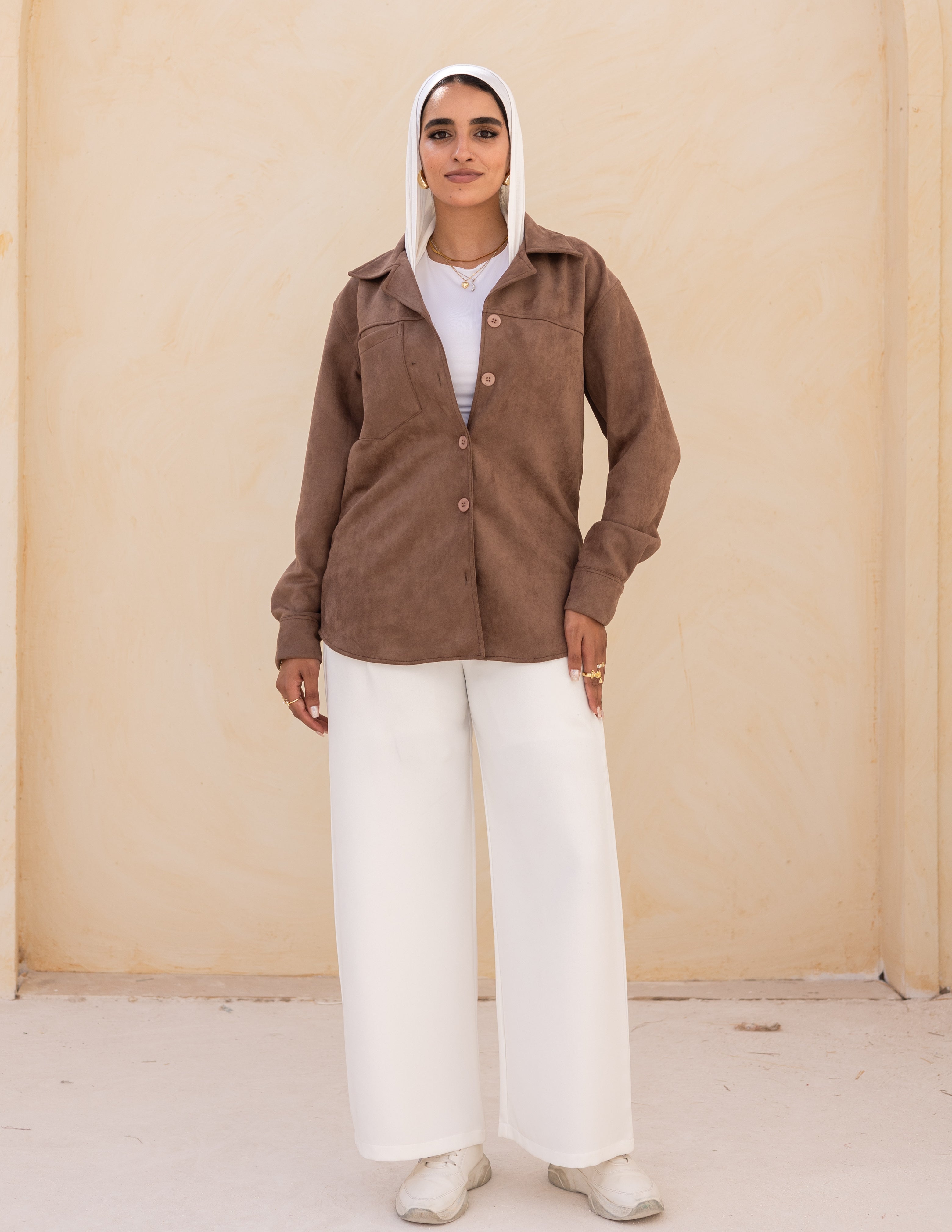 Suede Shirt — Café